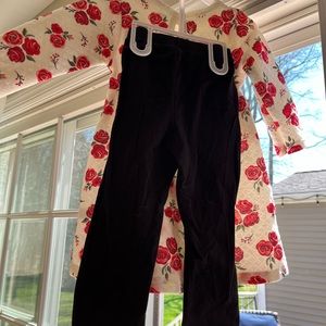 Brand-new, tags still on, quilted dress and pants set